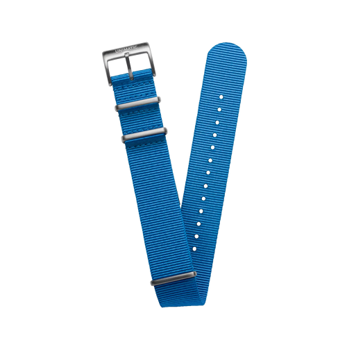 NYLON NATO STEEL STRAP BLU SAVOIA (Blue)