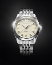 Load image into Gallery viewer, Nivada Grenchen Antarctic EGGSHELL BEIGE LUMINOVA ON BEAD OF RICE BRACELET - 38mm