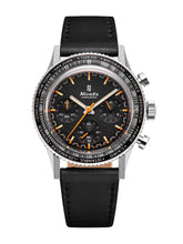 Load image into Gallery viewer, Nivada Grenchen CHRONOKING MECAQUARTZ - INTER.BEZEL GMT on Black Leather