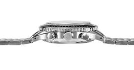 Nivada Grenchen Chronomaster Broad Arrow - Manual Black on Black Leather Strap