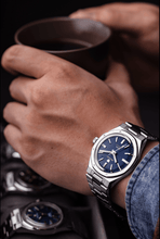 Load image into Gallery viewer, Nivada Grenchen F77 Blue No Date on Bracelet