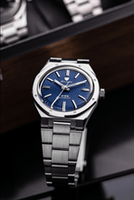 Load image into Gallery viewer, Nivada Grenchen F77 Blue No Date on Bracelet