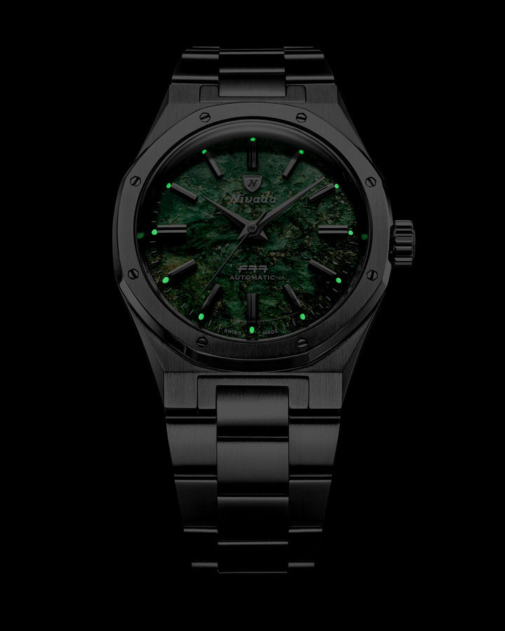 Nivada Grenchen F77 Stainless Steel Green Aventurine MK2 - 38mm