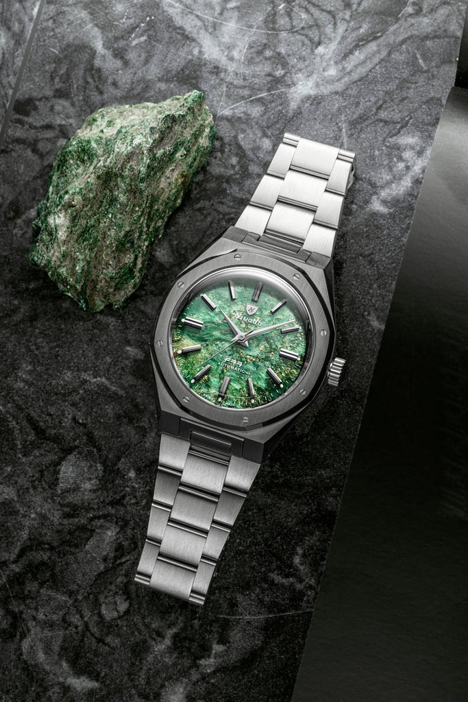 Nivada Grenchen F77 Stainless Steel Green Aventurine MK2 - 38mm