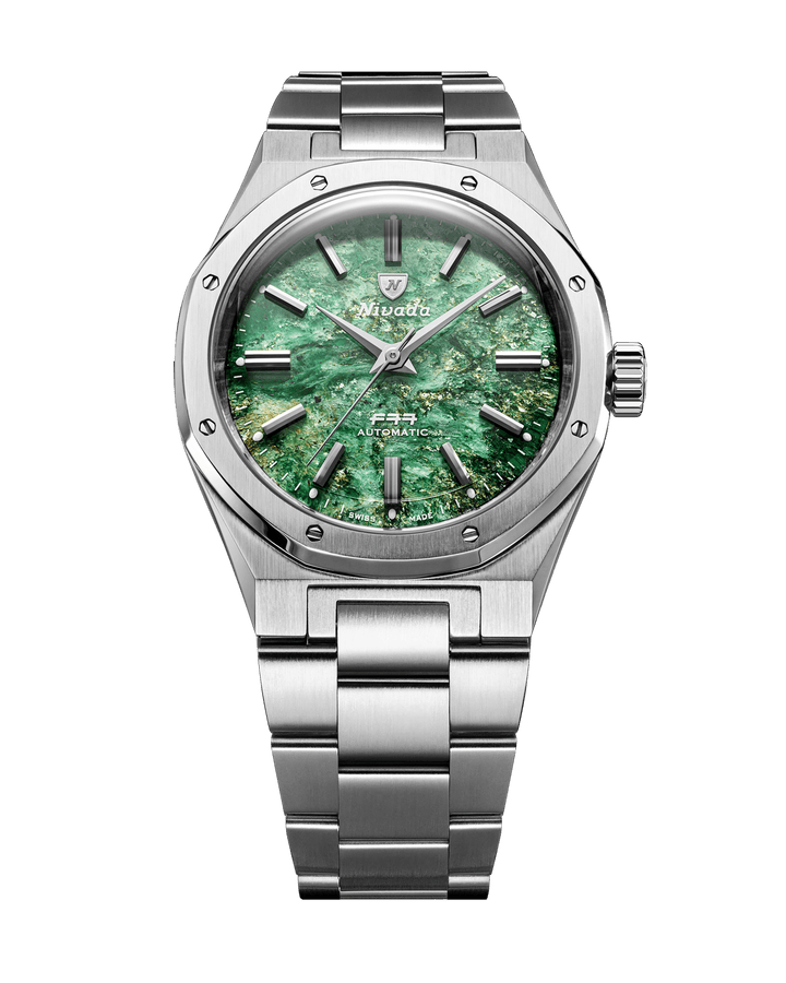 Nivada Grenchen F77 Stainless Steel Green Aventurine MK2 - 38mm
