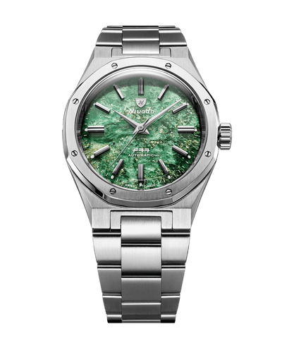 Nivada Grenchen F77 Stainless Steel Green Aventurine MK2 - 38mm