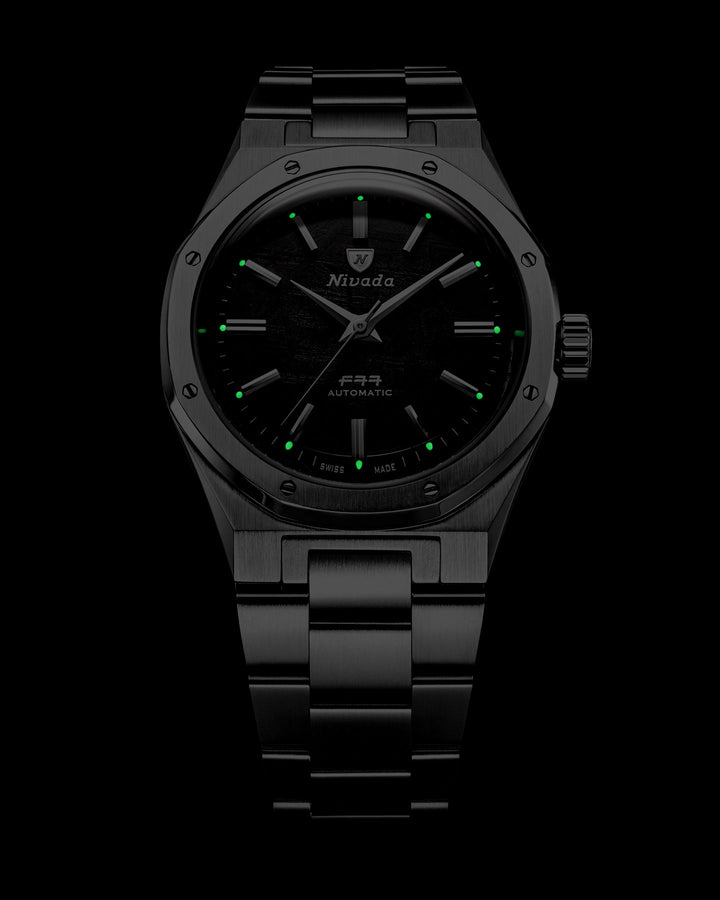 Nivada Grenchen F77 Stainless Steel Meteorite MK2 - 38mm