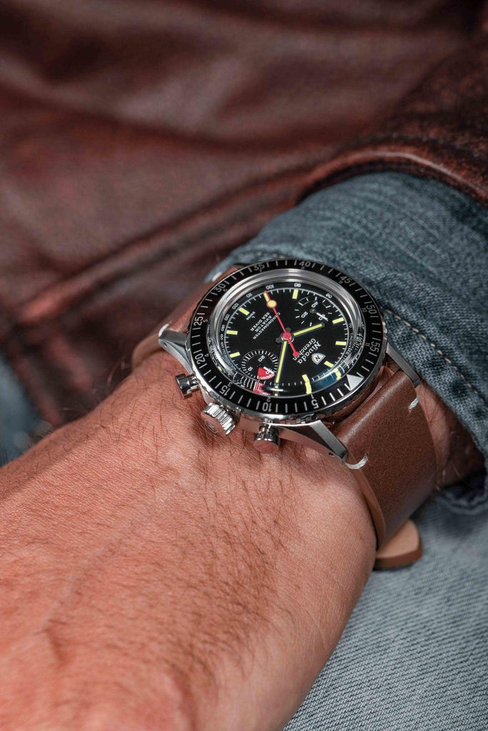 Nivada Grenchen Chronomaster Lollipop - Manual on Black Tropic Strap