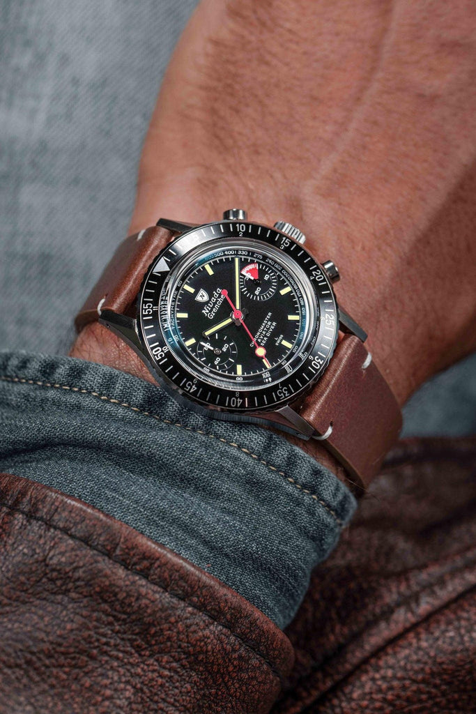 Nivada Grenchen Chronomaster Lollipop - Manual on Black Tropic Strap