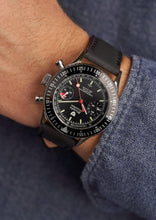 Load image into Gallery viewer, Nivada Grenchen Chronomaster Lollipop - Manual on Black Tropic Strap
