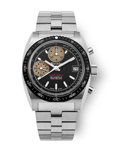 Pre-Order Nivada Grenchen Chronosport White on Bracelet -Swiss Order