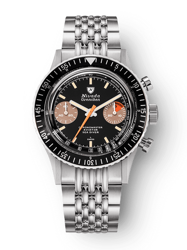Nivada Grenchen Chronomaster Orange Boy - Manual on Bracelet