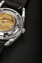 Load image into Gallery viewer, Nivada Grenchen Super Antarctic - Yellow on Brown Leather White Stitches