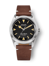 Load image into Gallery viewer, Nivada Grenchen Super Antarctic - Yellow on Brown Leather White Stitches