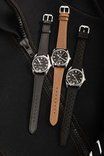 Load image into Gallery viewer, Nivada Grenchen Super Antarctic - Yellow on Brown Leather White Stitches