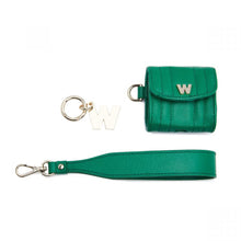 Load image into Gallery viewer, Wolf Mimi Earpods Case with Wristlet Green