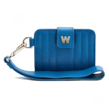 Load image into Gallery viewer, Wolf Mimi Credit Card Holder with Wristlet Blue