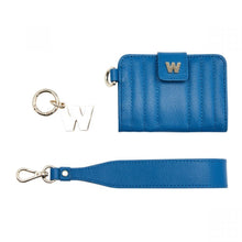Load image into Gallery viewer, Wolf Mimi Credit Card Holder with Wristlet Blue