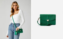 Load image into Gallery viewer, Wolf Mimi Crossbody Bag with Wristlet Green