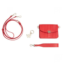 Load image into Gallery viewer, Wolf Mimi Mini Bag with Wristlet &amp; Lanyard Red