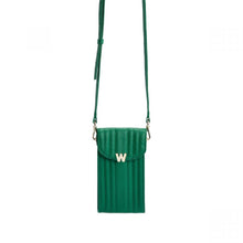 Load image into Gallery viewer, Wolf Mimi Phone Case with Wristlet &amp; Lanyard Green