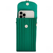 Load image into Gallery viewer, Wolf Mimi Phone Case with Wristlet &amp; Lanyard Green