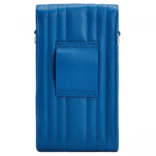 Load image into Gallery viewer, Wolf Mimi Phone Case with Wristlet &amp; Lanyard Blue