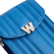 Load image into Gallery viewer, Wolf Mimi Phone Case with Wristlet &amp; Lanyard Blue