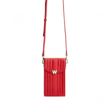 Load image into Gallery viewer, Wolf Mimi Phone Case with Wristlet &amp; Lanyard Red
