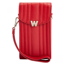 Load image into Gallery viewer, Wolf Mimi Phone Case with Wristlet &amp; Lanyard Red