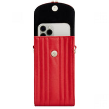 Load image into Gallery viewer, Wolf Mimi Phone Case with Wristlet &amp; Lanyard Red