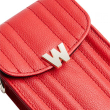 Load image into Gallery viewer, Wolf Mimi Phone Case with Wristlet &amp; Lanyard Red