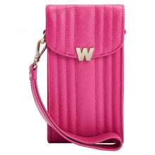 Load image into Gallery viewer, Wolf Mimi Phone Case with Wristlet &amp; Lanyard Pink
