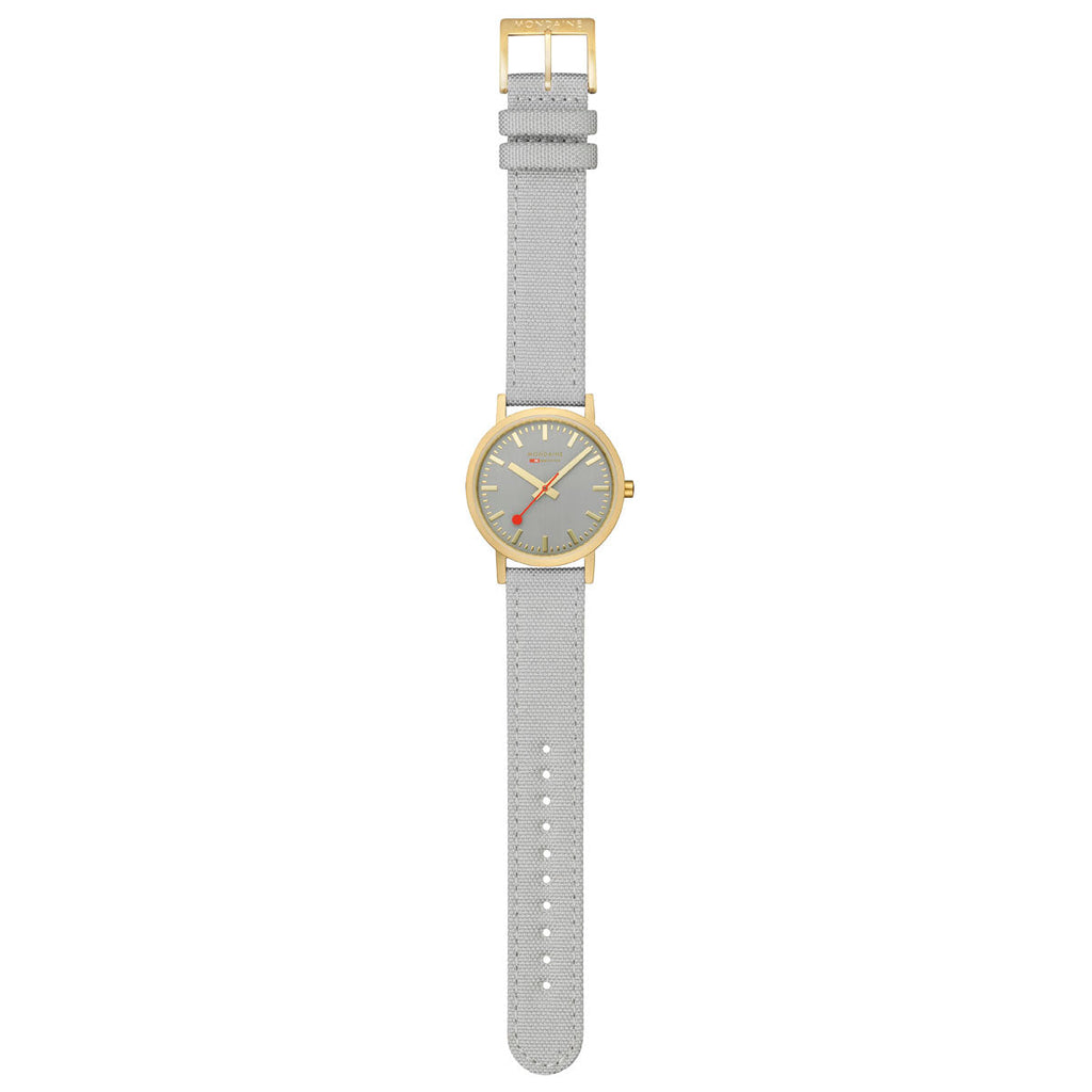 Mondaine Official Swiss Railways Classic Good Grey Textile 36mm Watch