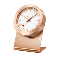 Load image into Gallery viewer, Official Swiss Railways Magnetic Desk Clock Rose Gold