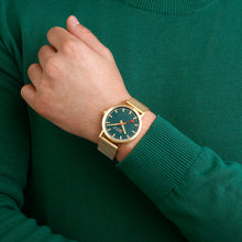 Load image into Gallery viewer, Mondaine Official Swiss Railways Classic Forest Green Mesh 40mm Watch