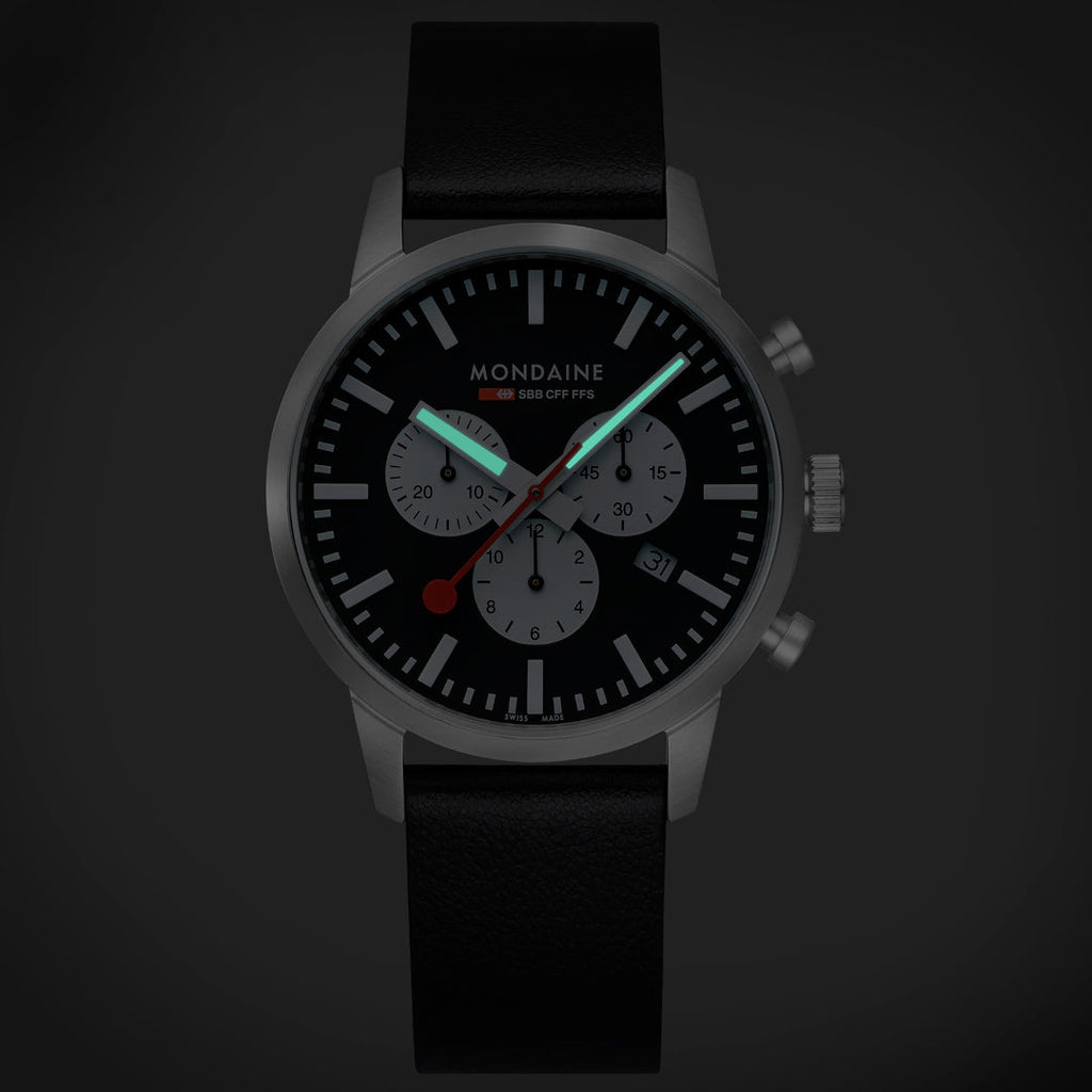 Mondaine Official Swiss Railways Neo Chronograph Super-LumiNova® 41mm Watch