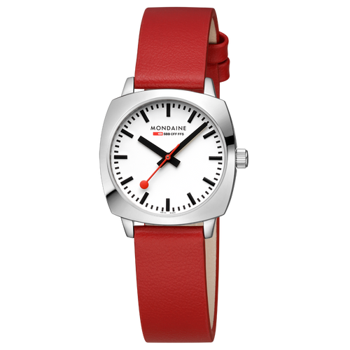 Mondaine Official Swiss Railways Petite Cushion 31mm Vegan Leather Watch